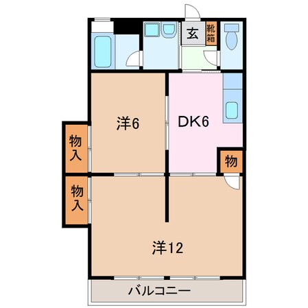 富士茜ハイツの物件間取画像